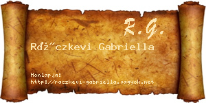 Ráczkevi Gabriella névjegykártya