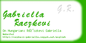 gabriella raczkevi business card